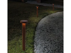 Zafferano Ciottolo - Baliza LED de exterior IP54 7W 3000K diseño moderno en aluminio para jardines y caminos - 50 cm Oscuro Gris