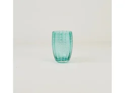 Vaso^Zafferano Perle Green Glass - Vidrio soplado a boca de color, 32 cl, hecho a mano - Juego de 2 vasos artesanales para agua o cócteles Verde