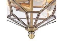 Zeil Plafón de Empotrar Bronce, 3 Luces IP43, E27