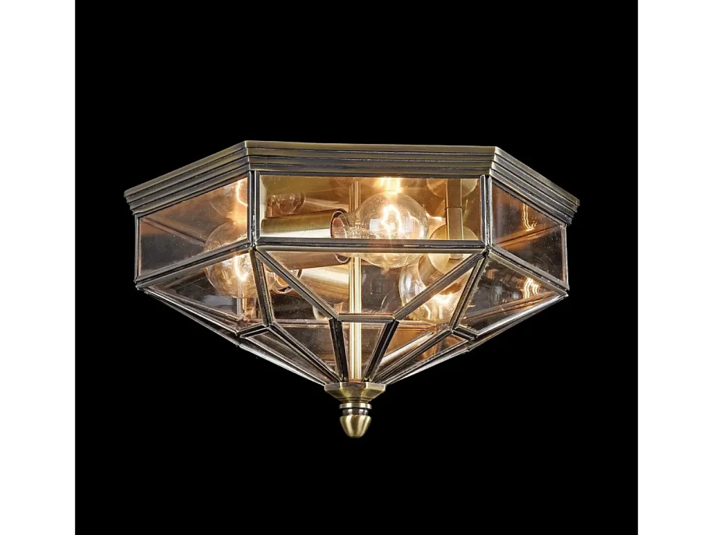 Zeil Plafón de Empotrar Bronce, 3 Luces IP43, E27