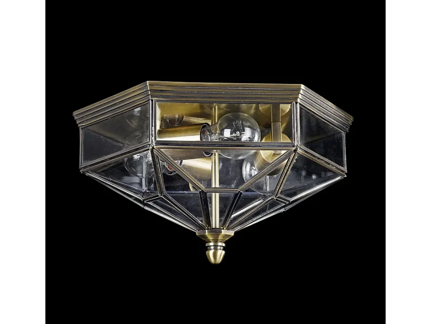 Zeil Plafón de Empotrar Bronce, 3 Luces IP43, E27